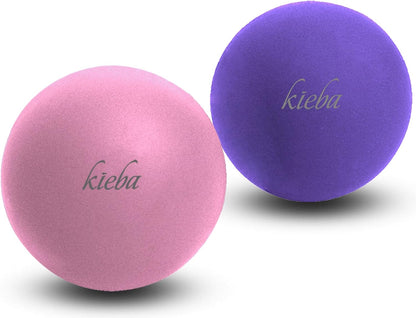 Massage Lacrosse Balls for Myofascial Release, Trigger Point Therapy, Muscle Knots, and Yoga Therapy. Set of 2 Firm Balls (Blue and Red)