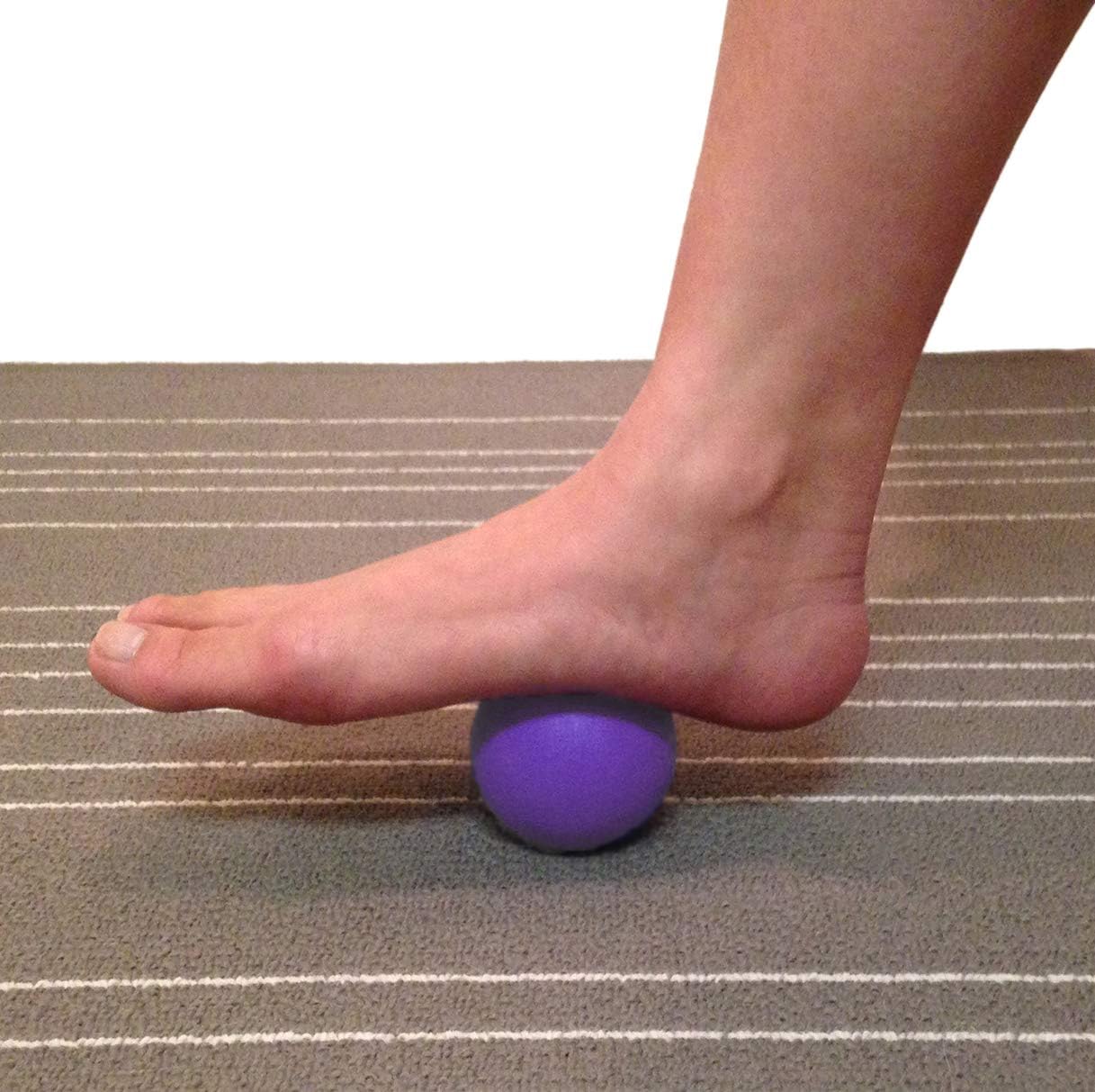 Massage Lacrosse Balls for Myofascial Release, Trigger Point Therapy, Muscle Knots, and Yoga Therapy. Set of 2 Firm Balls (Blue and Red)