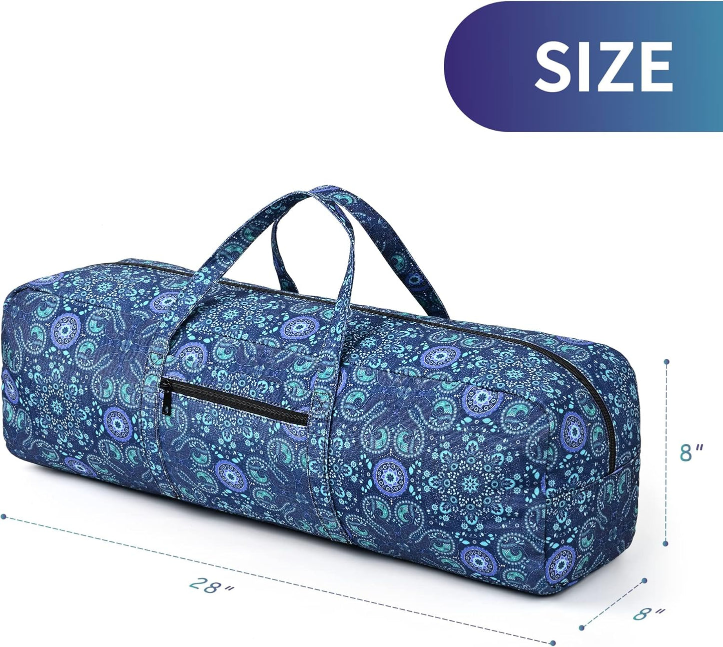 Yoga Mat Bag | Large Yoga Mat Carrier with Wet Pocket | Yoga Gifts | Gym Tote Bag for Women