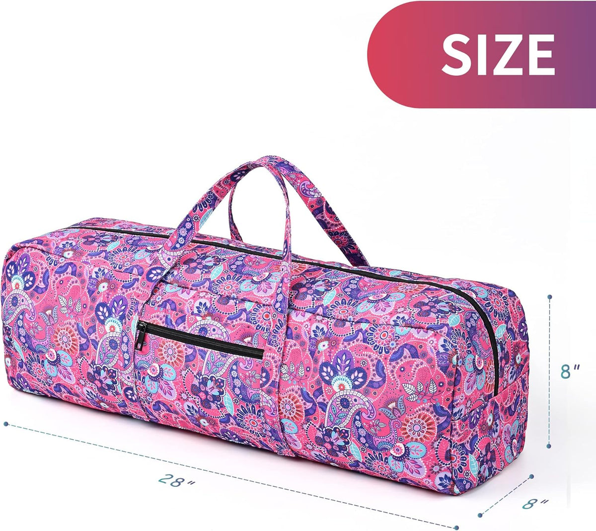 Yoga Mat Bag | Large Yoga Mat Carrier with Wet Pocket | Yoga Gifts | Gym Tote Bag for Women
