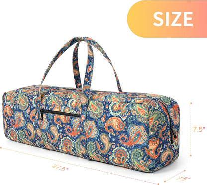 Yoga Mat Bag | Large Yoga Mat Carrier with Wet Pocket | Yoga Gifts | Gym Tote Bag for Women