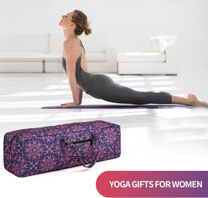 Yoga Mat Bag | Large Yoga Mat Carrier with Wet Pocket | Yoga Gifts | Gym Tote Bag for Women