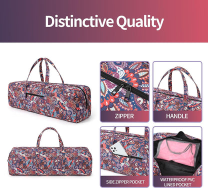 Yoga Mat Bag | Large Yoga Mat Carrier with Wet Pocket | Yoga Gifts | Gym Tote Bag for Women