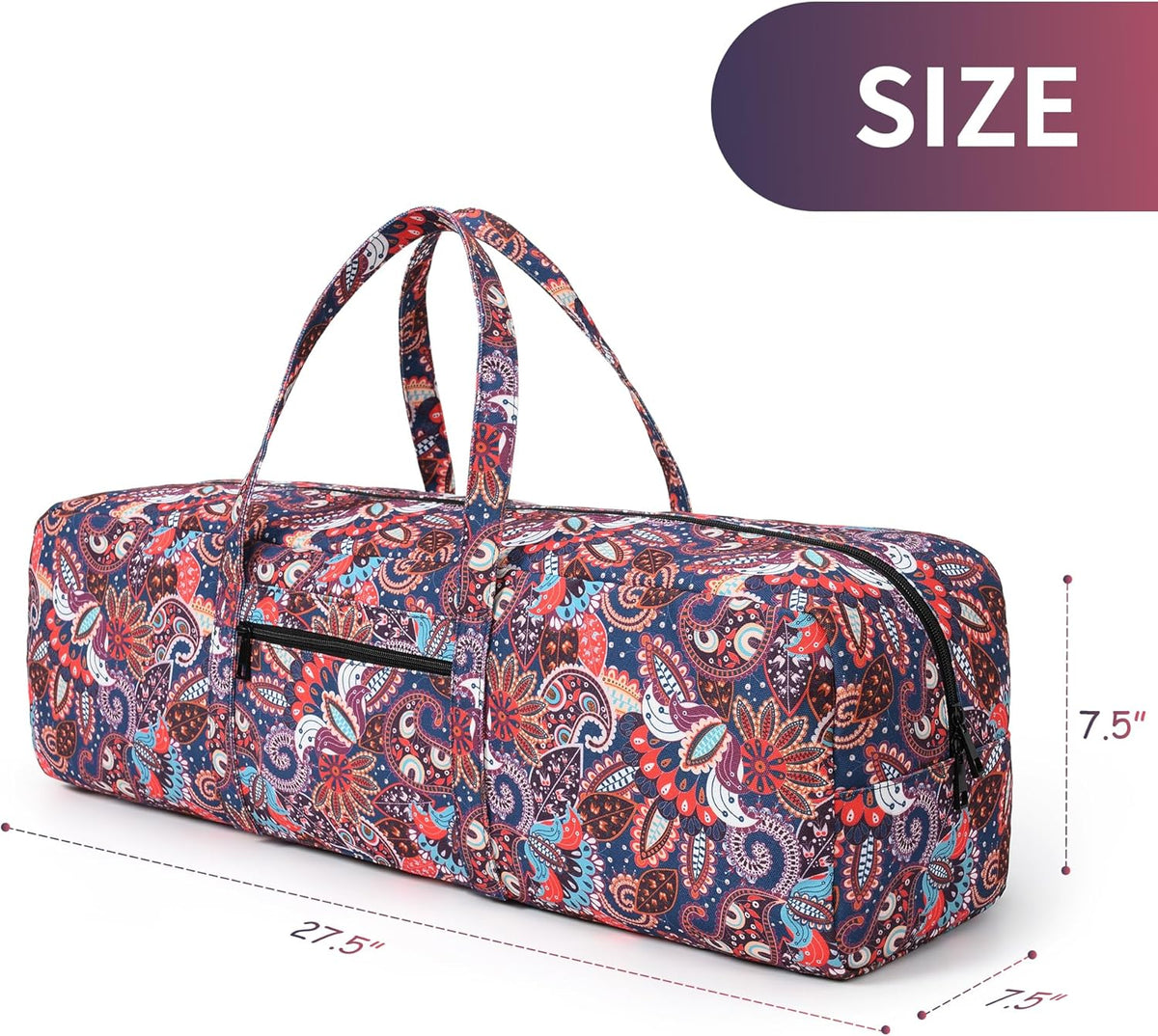 Yoga Mat Bag | Large Yoga Mat Carrier with Wet Pocket | Yoga Gifts | Gym Tote Bag for Women