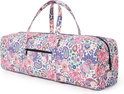 Yoga Mat Bag | Large Yoga Mat Carrier with Wet Pocket | Yoga Gifts | Gym Tote Bag for Women