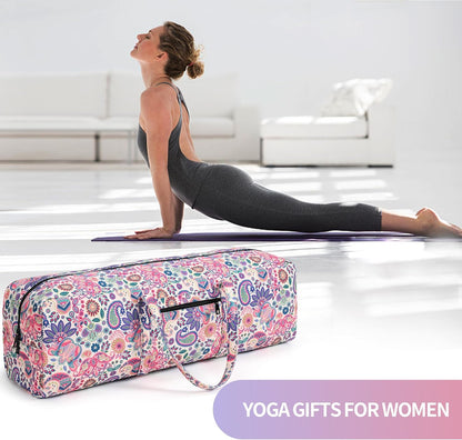 Yoga Mat Bag | Large Yoga Mat Carrier with Wet Pocket | Yoga Gifts | Gym Tote Bag for Women