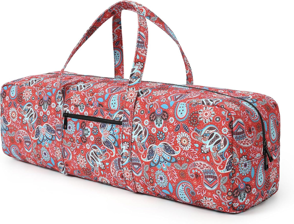 Yoga Mat Bag | Large Yoga Mat Carrier with Wet Pocket | Yoga Gifts | Gym Tote Bag for Women
