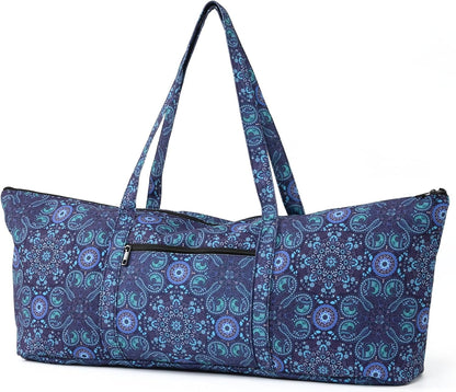 Yoga Mat Bag | Large Yoga Mat Carrier with Wet Pocket | Yoga Gifts | Gym Tote Bag for Women
