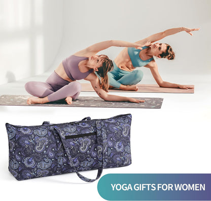 Yoga Mat Bag | Large Yoga Mat Carrier with Wet Pocket | Yoga Gifts | Gym Tote Bag for Women