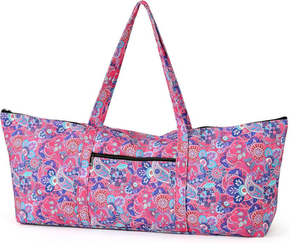 Yoga Mat Bag | Large Yoga Mat Carrier with Wet Pocket | Yoga Gifts | Gym Tote Bag for Women