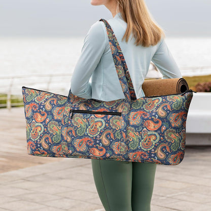 Yoga Mat Bag | Large Yoga Mat Carrier with Wet Pocket | Yoga Gifts | Gym Tote Bag for Women