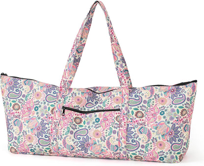 Yoga Mat Bag | Large Yoga Mat Carrier with Wet Pocket | Yoga Gifts | Gym Tote Bag for Women