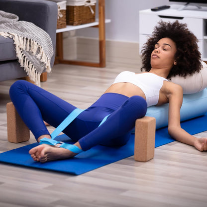 Yoga Blocks, Standard & Large Sizes - Studio Grade, Non-Slip, Made from Eco Friendly Materials - 100% Natural Cork or Foam - Improves Stability & Alignment - Single Block or 2 Pack Sets
