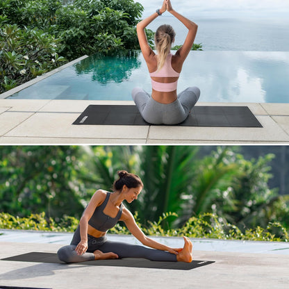 Foldable Yoga Mat 0.24"/0.16" for Home Workout & Travel, Non Slip Travel Yoga Mats with Carry Bag, Packable Yoga Mat for Home Gym, Pilates, Fitness,Stretching
