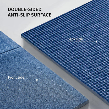 Foldable Yoga Mat 0.24"/0.16" for Home Workout & Travel, Non Slip Travel Yoga Mats with Carry Bag, Packable Yoga Mat for Home Gym, Pilates, Fitness,Stretching