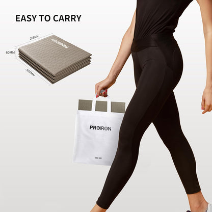 Foldable Yoga Mat 0.24"/0.16" for Home Workout & Travel, Non Slip Travel Yoga Mats with Carry Bag, Packable Yoga Mat for Home Gym, Pilates, Fitness,Stretching