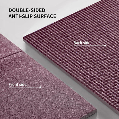 Foldable Yoga Mat 0.24"/0.16" for Home Workout & Travel, Non Slip Travel Yoga Mats with Carry Bag, Packable Yoga Mat for Home Gym, Pilates, Fitness,Stretching