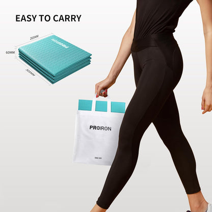 Foldable Yoga Mat 0.24"/0.16" for Home Workout & Travel, Non Slip Travel Yoga Mats with Carry Bag, Packable Yoga Mat for Home Gym, Pilates, Fitness,Stretching