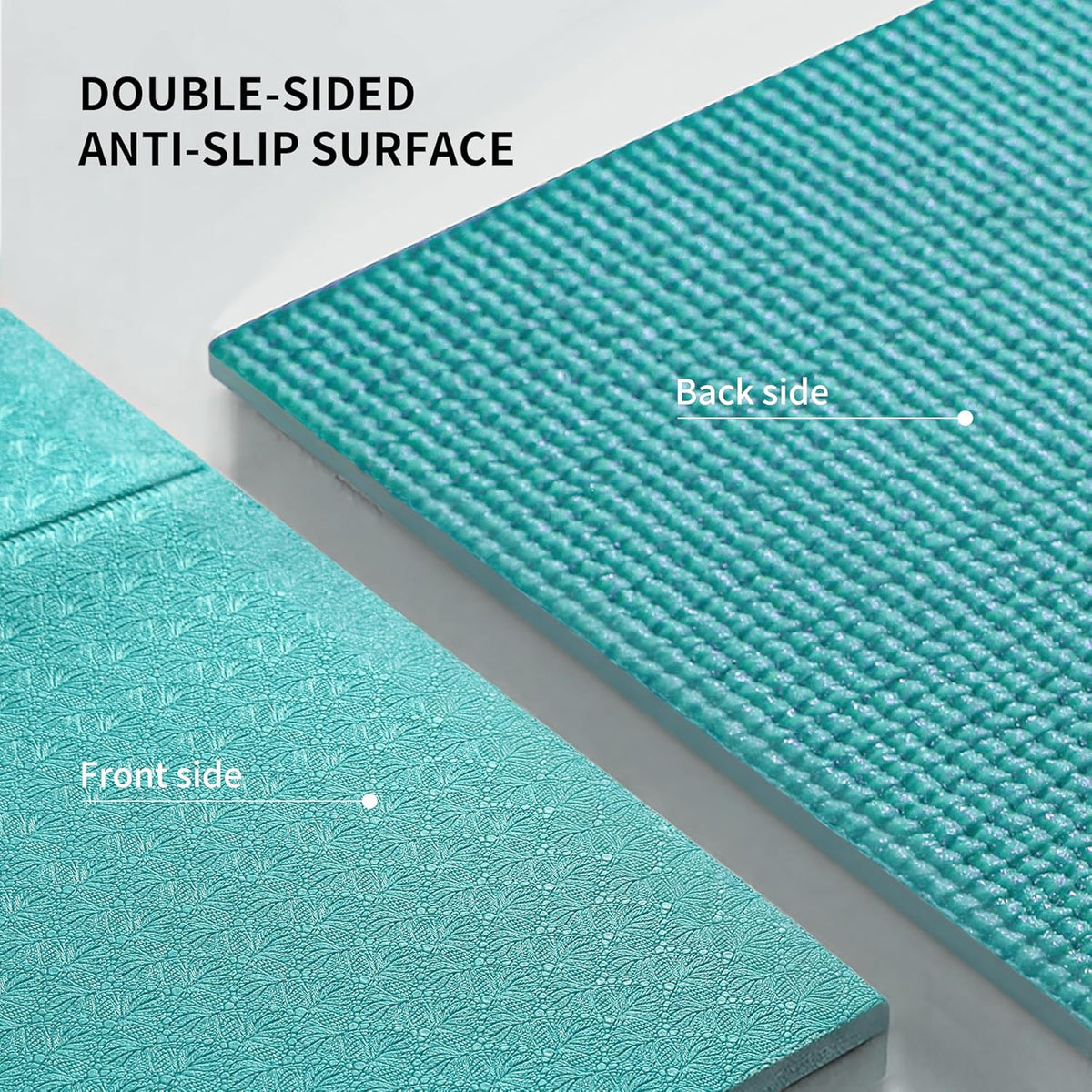 Foldable Yoga Mat 0.24"/0.16" for Home Workout & Travel, Non Slip Travel Yoga Mats with Carry Bag, Packable Yoga Mat for Home Gym, Pilates, Fitness,Stretching