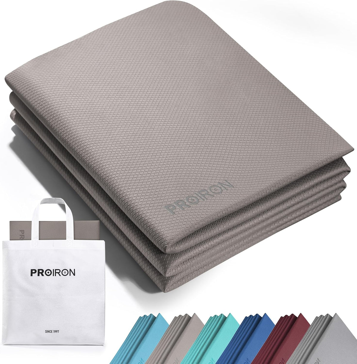 Foldable Yoga Mat 0.24"/0.16" for Home Workout & Travel, Non Slip Travel Yoga Mats with Carry Bag, Packable Yoga Mat for Home Gym, Pilates, Fitness,Stretching