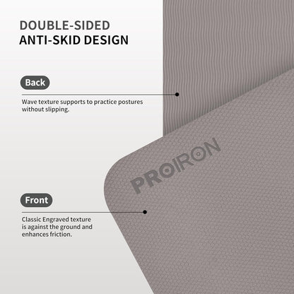 Foldable Yoga Mat 0.24"/0.16" for Home Workout & Travel, Non Slip Travel Yoga Mats with Carry Bag, Packable Yoga Mat for Home Gym, Pilates, Fitness,Stretching