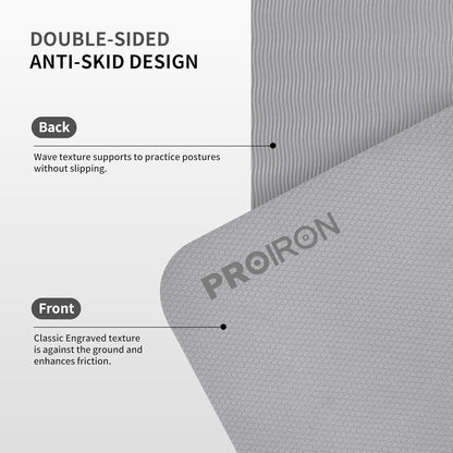 Foldable Yoga Mat 0.24"/0.16" for Home Workout & Travel, Non Slip Travel Yoga Mats with Carry Bag, Packable Yoga Mat for Home Gym, Pilates, Fitness,Stretching