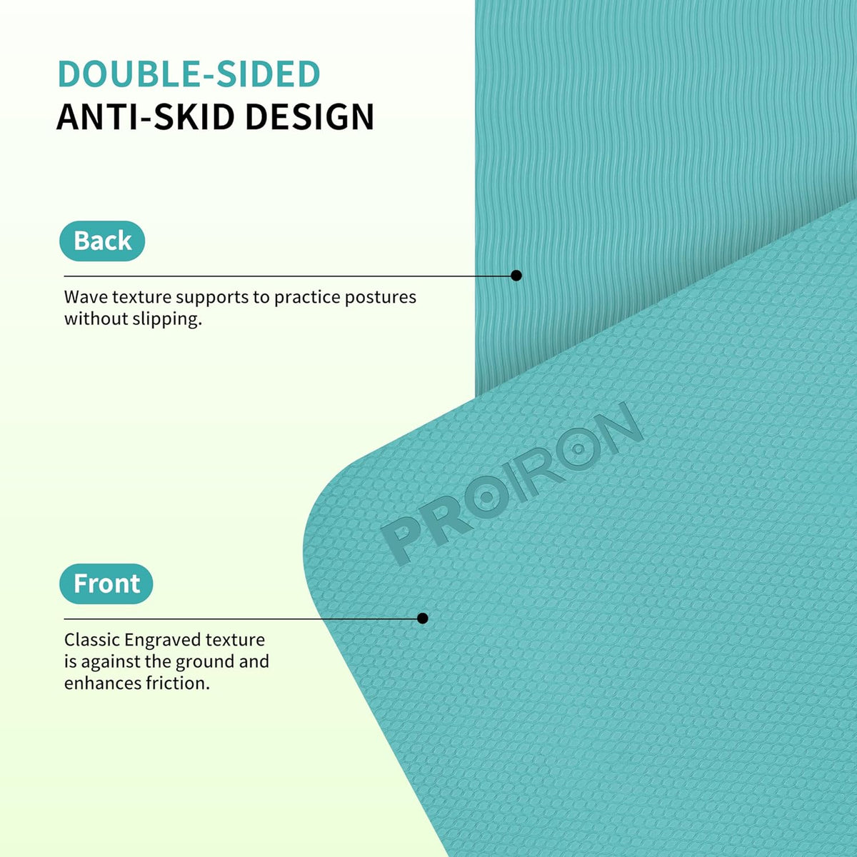 Foldable Yoga Mat 0.24"/0.16" for Home Workout & Travel, Non Slip Travel Yoga Mats with Carry Bag, Packable Yoga Mat for Home Gym, Pilates, Fitness,Stretching
