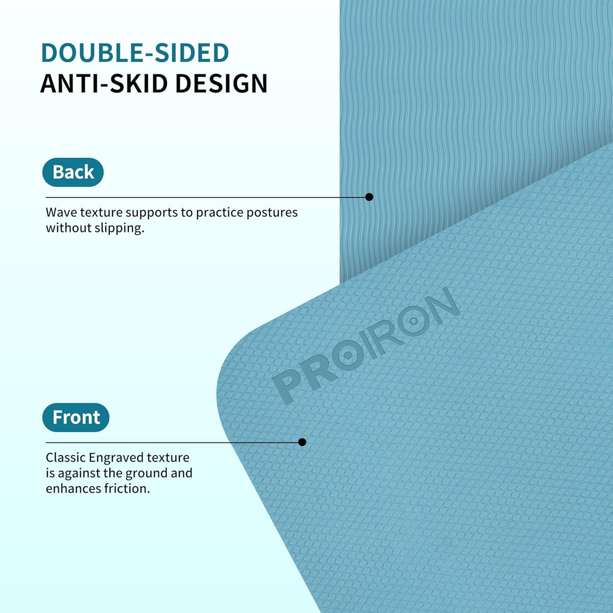 Foldable Yoga Mat 0.24"/0.16" for Home Workout & Travel, Non Slip Travel Yoga Mats with Carry Bag, Packable Yoga Mat for Home Gym, Pilates, Fitness,Stretching
