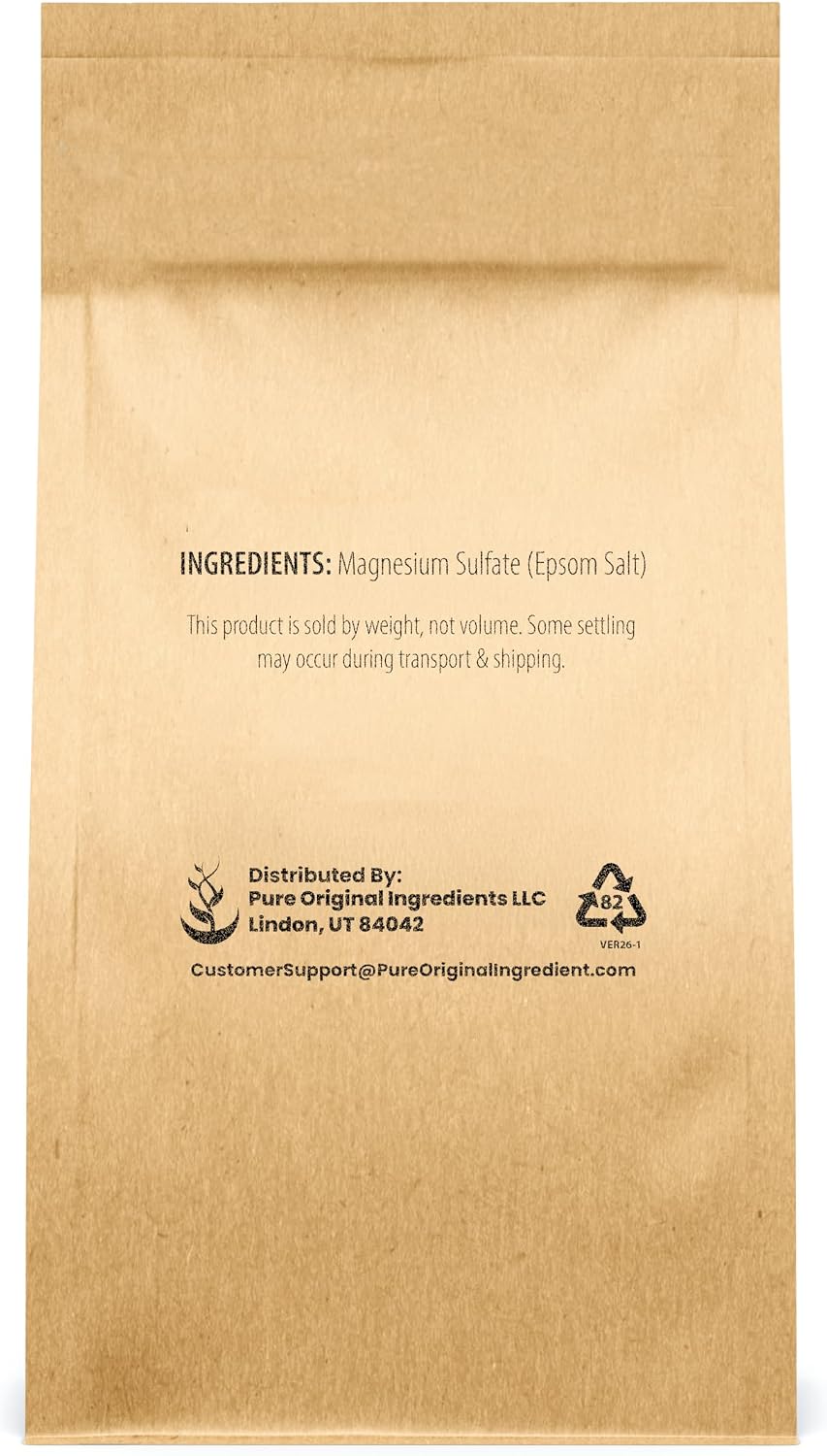 Pure Original Ingredients, Epsom Salt, 8 Lb