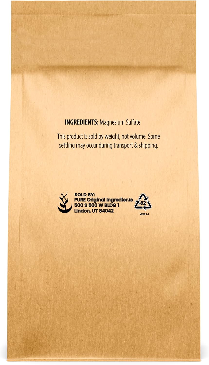 Pure Original Ingredients, Epsom Salt, 8 Lb