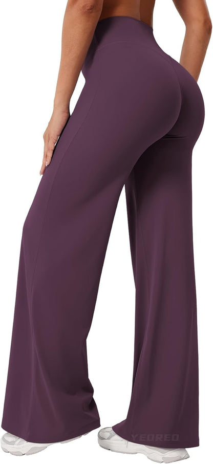 Ease Workout Leggings Womens No Front Seam Straight Leggings 29"/ 31.5"/ 33"/ 35" High Waist Buttery Eddiy Yoga Pants - Colors B