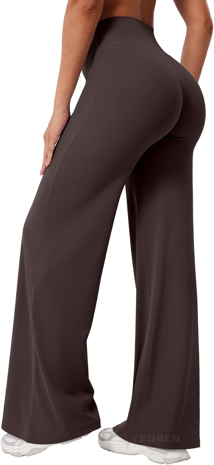 Ease Workout Leggings Womens No Front Seam Straight Leggings 29"/ 31.5"/ 33"/ 35" High Waist Buttery Eddiy Yoga Pants - Colors B