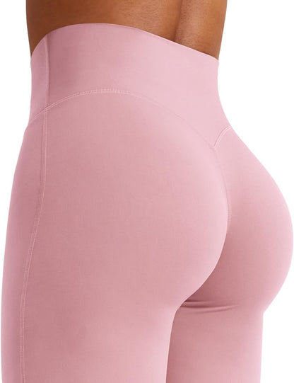 Ease Workout Leggings Womens No Front Seam Straight Leggings 29"/ 31.5"/ 33"/ 35" High Waist Buttery Eddiy Yoga Pants - Colors B