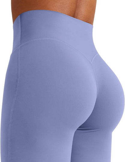 Ease Workout Leggings Womens No Front Seam Straight Leggings 29"/ 31.5"/ 33"/ 35" High Waist Buttery Eddiy Yoga Pants - Colors B