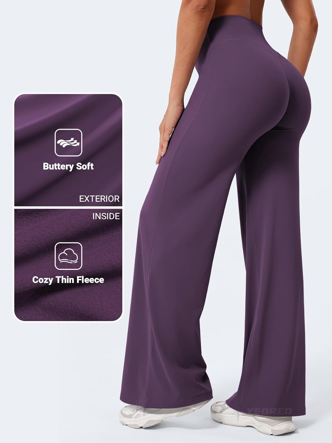 Ease Workout Leggings Womens No Front Seam Straight Leggings 29"/ 31.5"/ 33"/ 35" High Waist Buttery Eddiy Yoga Pants - Colors B