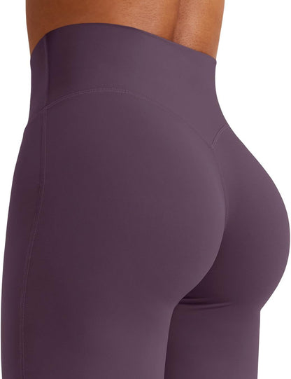 Ease Workout Leggings Womens No Front Seam Straight Leggings 29"/ 31.5"/ 33"/ 35" High Waist Buttery Eddiy Yoga Pants - Colors B