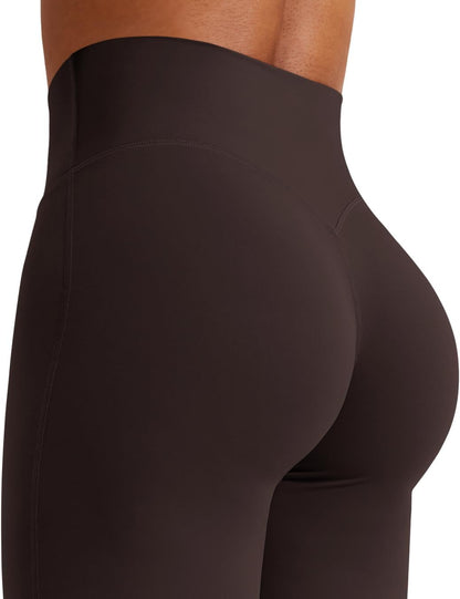 Ease Workout Leggings Womens No Front Seam Straight Leggings 29"/ 31.5"/ 33"/ 35" High Waist Buttery Eddiy Yoga Pants - Colors B