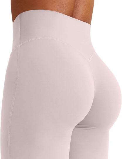 Ease Workout Leggings Womens No Front Seam Straight Leggings 29"/ 31.5"/ 33"/ 35" High Waist Buttery Eddiy Yoga Pants - Colors B