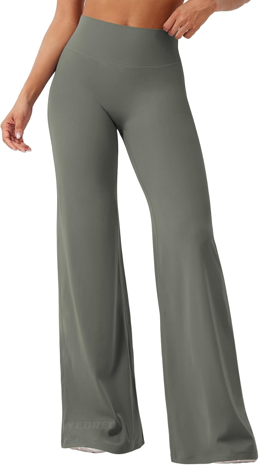 Ease Workout Leggings Womens No Front Seam Straight Leggings 29"/ 31.5"/ 33"/ 35" High Waist Buttery Eddiy Yoga Pants - Colors B