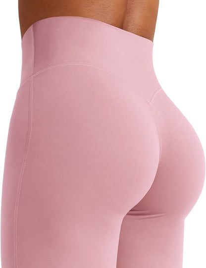 Ease Workout Leggings Womens No Front Seam Straight Leggings 29"/ 31.5"/ 33"/ 35" High Waist Buttery Eddiy Yoga Pants - Colors B