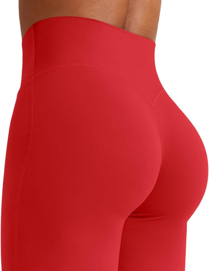 Ease Workout Leggings Womens No Front Seam Straight Leggings 29"/ 31.5"/ 33"/ 35" High Waist Buttery Eddiy Yoga Pants - Colors B