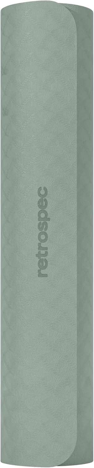 Zuma Yoga Mat 6mm Thick Non-Slip TPE Exercise Mat | Cushioned Workout Mat for Yoga Pilates and Home Stretching | 72 x 24 with Carrying Strap