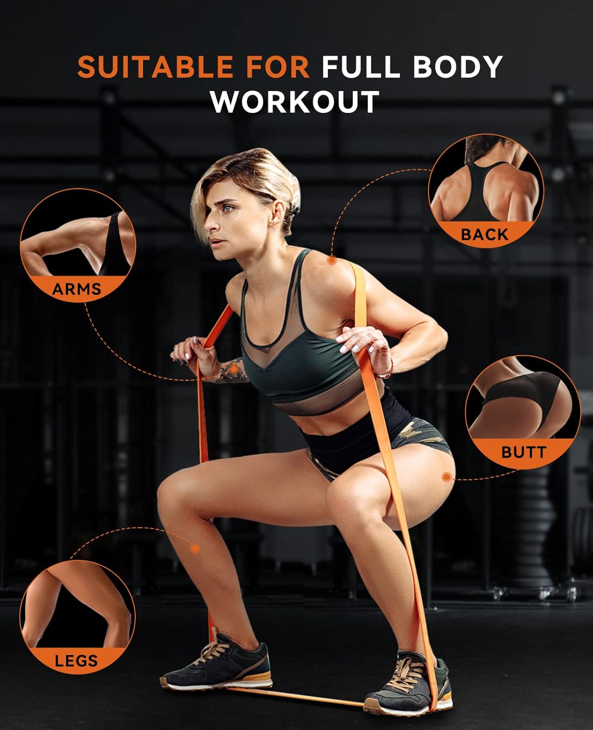 Pull Up Assistance Bands, Set of 5 Heavy Duty Resistance Bands for Men & Women, Natural Latex Exercise Bands for Pull-Up Progression, Home Workout, Strength Training, Mobility & Stretching