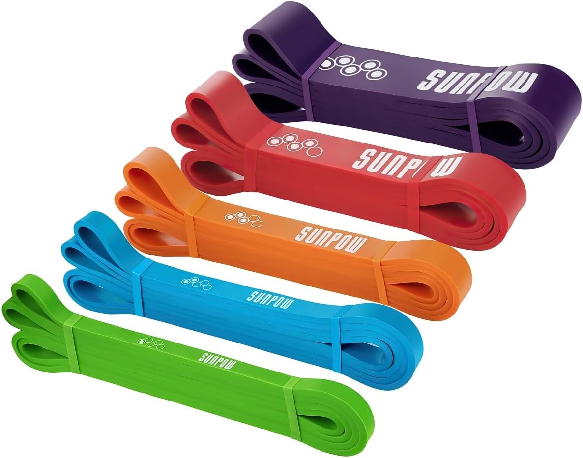 Pull Up Assistance Bands, Set of 5 Heavy Duty Resistance Bands for Men & Women, Natural Latex Exercise Bands for Pull-Up Progression, Home Workout, Strength Training, Mobility & Stretching