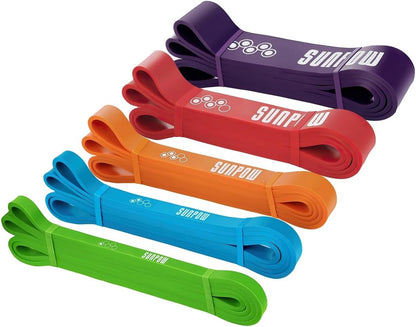 Pull Up Assistance Bands, Set of 5 Heavy Duty Resistance Bands for Men & Women, Natural Latex Exercise Bands for Pull-Up Progression, Home Workout, Strength Training, Mobility & Stretching