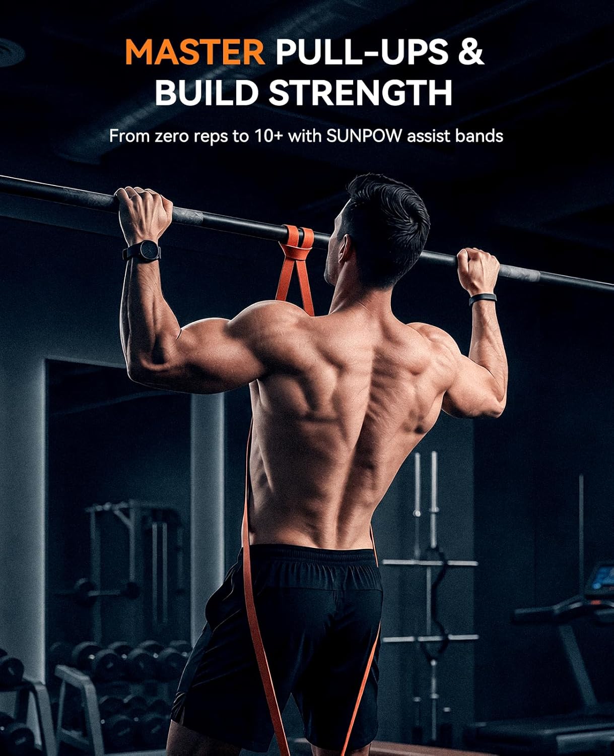 Pull Up Assistance Bands, Set of 5 Heavy Duty Resistance Bands for Men & Women, Natural Latex Exercise Bands for Pull-Up Progression, Home Workout, Strength Training, Mobility & Stretching