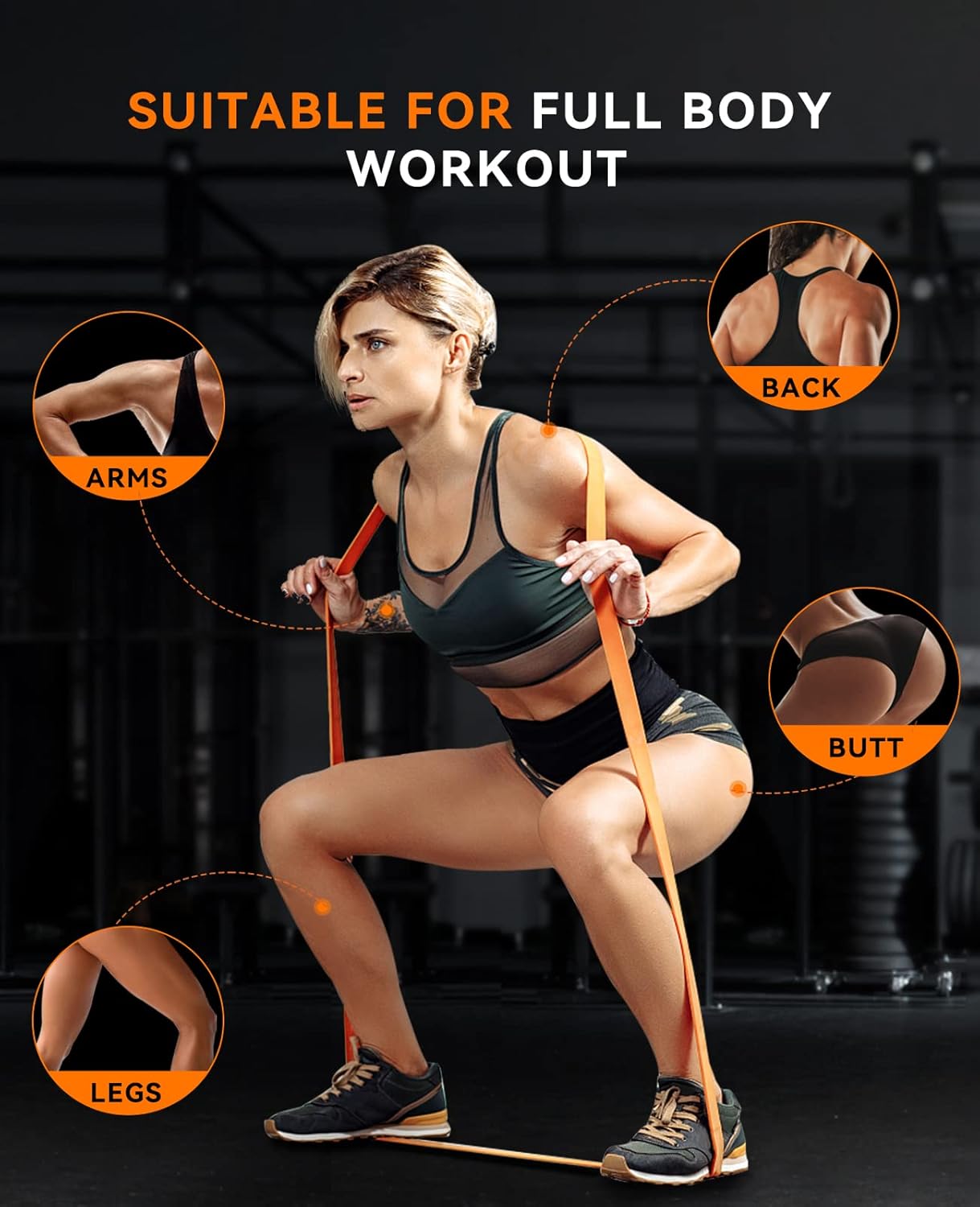 Pull Up Assistance Bands, Set of 5 Heavy Duty Resistance Bands for Men & Women, Natural Latex Exercise Bands for Pull-Up Progression, Home Workout, Strength Training, Mobility & Stretching