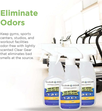 Disinfectant Cleaner, and Deodorizer For Sports Equipment, Gyms, and Fitness Centers - EPA-Registered, Hospital Grade, Made in USA - 1-Pack of 32 Oz Bottle Disinfecting Spray