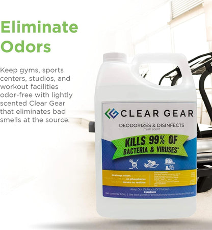 Disinfectant Cleaner, and Deodorizer For Sports Equipment, Gyms, and Fitness Centers - EPA-Registered, Hospital Grade, Made in USA - 1-Pack of 32 Oz Bottle Disinfecting Spray