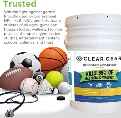 Disinfectant Cleaner, and Deodorizer For Sports Equipment, Gyms, and Fitness Centers - EPA-Registered, Hospital Grade, Made in USA - 1-Pack of 32 Oz Bottle Disinfecting Spray